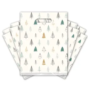 12x15 Fir Trees Designer Poly Plastic Merchandise Bags Premium Printed Bags