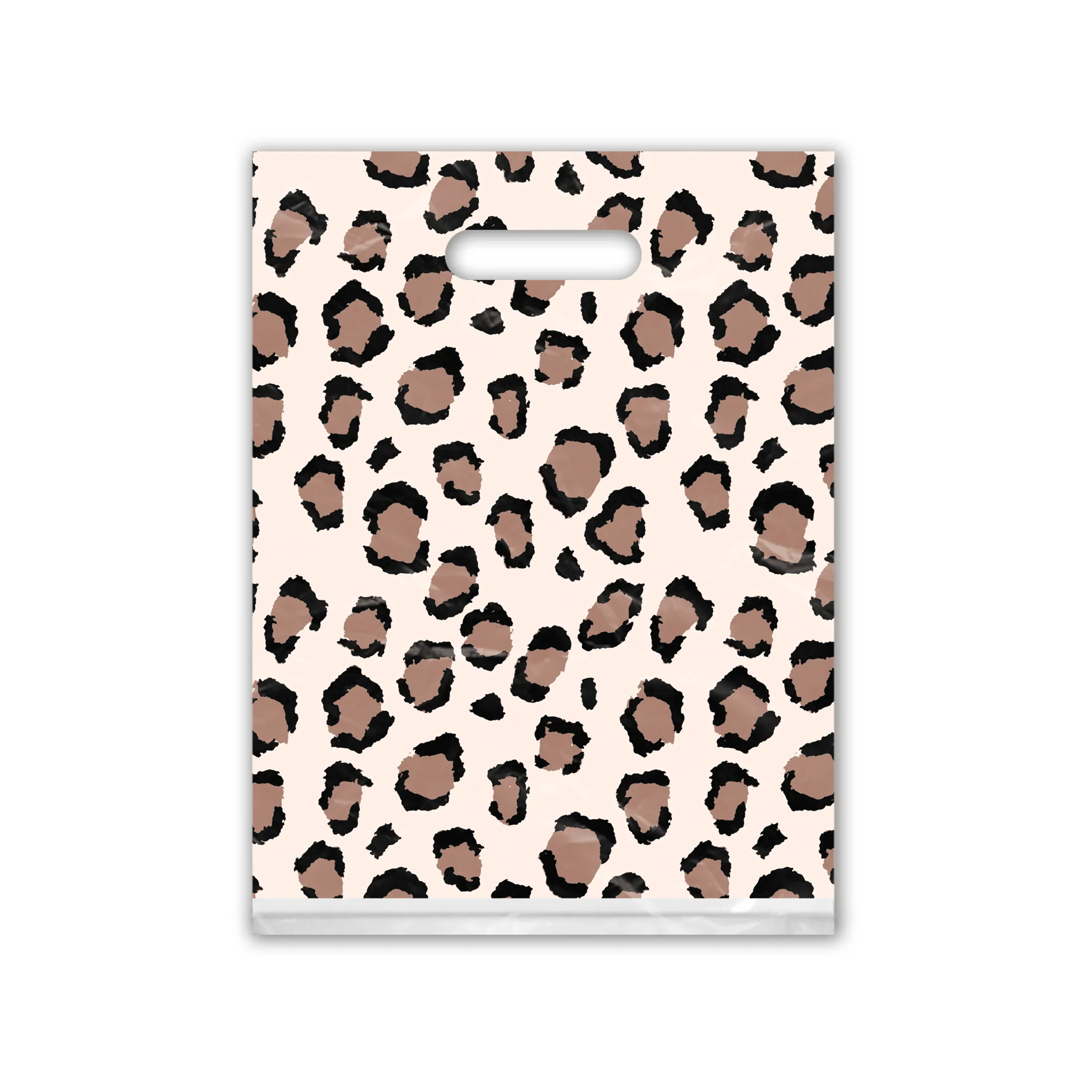 12x15 Leopard Print Designer Poly Plastic Merchandise Bags Premium Printed Bags