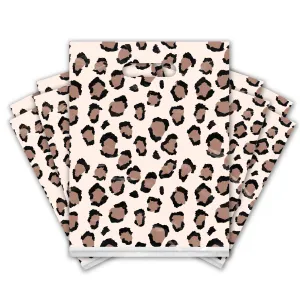 12x15 Leopard Print Designer Poly Plastic Merchandise Bags Premium Printed Bags