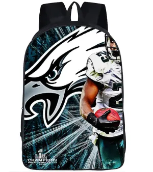 17" 3D Eagles Backpack|NFL Team Eagles Backpacks for School|Laptop Backpack|College Bookbag