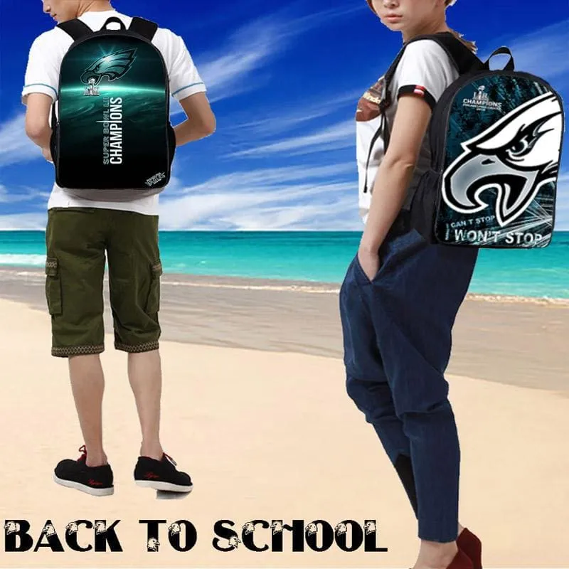 17" 3D Philadelphia Eagles Backpack|NFL Eagles Backpacks for School|Laptop Backpack Men Women