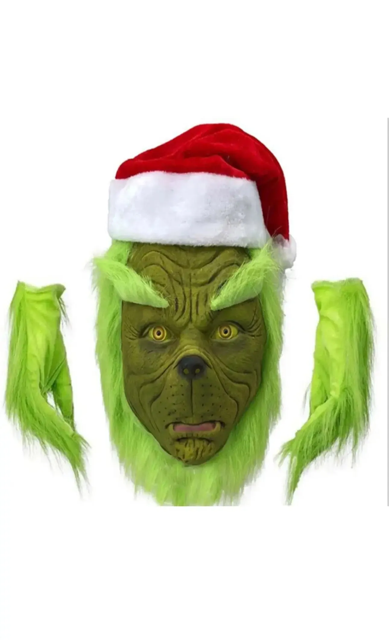 3XXX Large Grinch Party Costume Suit 7 pcs (3XXX LARGE SIZE)