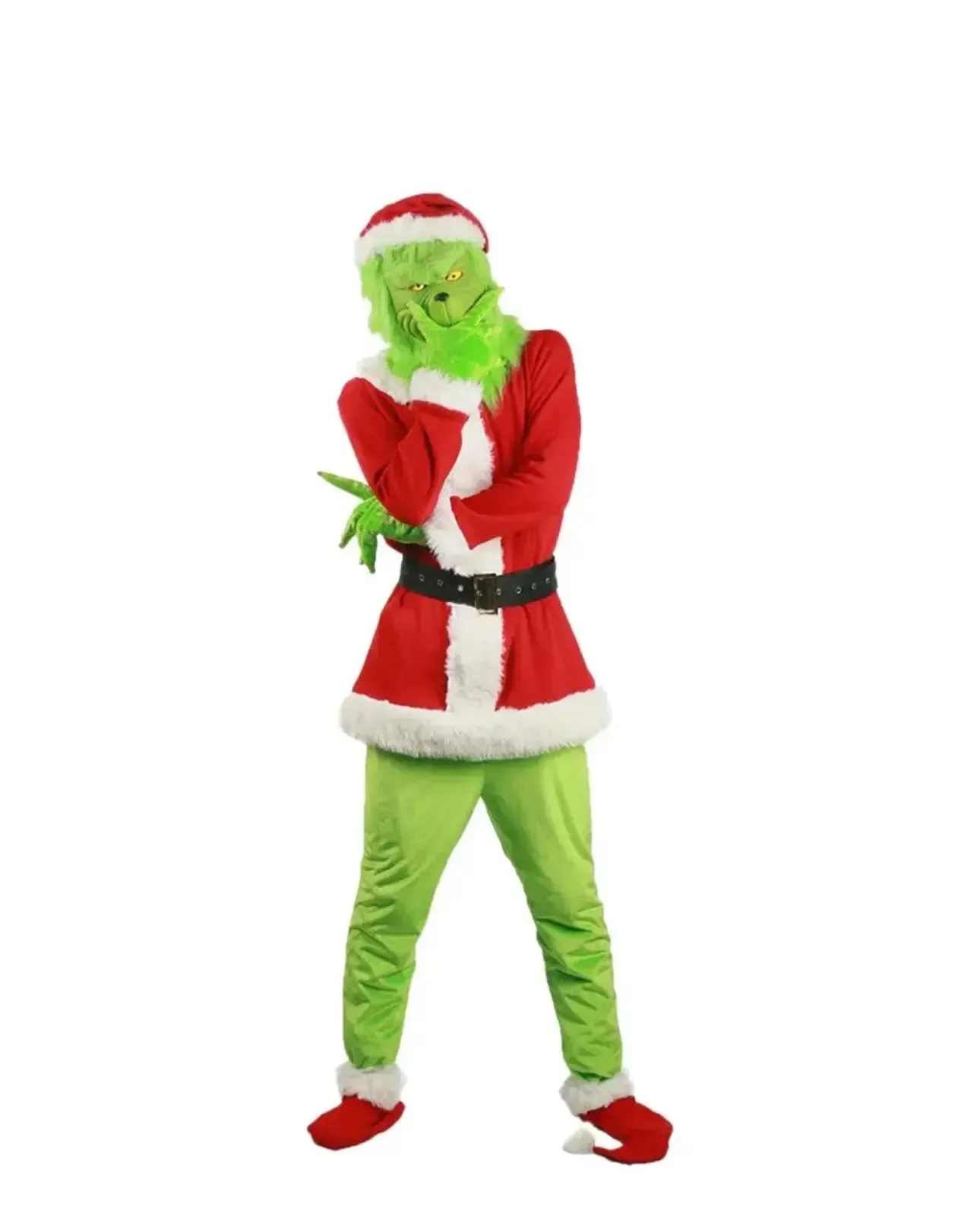 3XXX Large Grinch Party Costume Suit 7 pcs (3XXX LARGE SIZE)