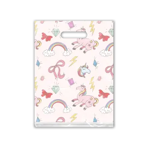 9x12 Rainbow Unicorn Designer Poly Plastic Merchandise Bags Premium Printed Bags