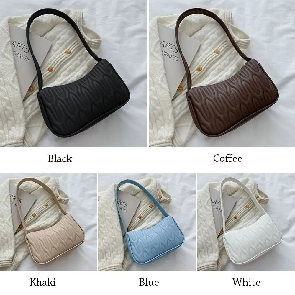 Amozae-Fashion Women Handbag PU Leather Shoulder Bags Female Casual Solid Color Messenger Bag for Women Luxury Underarm Bag