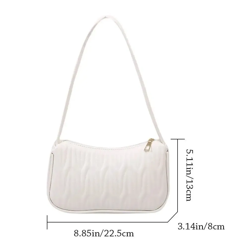 Amozae-Fashion Women Handbag PU Leather Shoulder Bags Female Casual Solid Color Messenger Bag for Women Luxury Underarm Bag