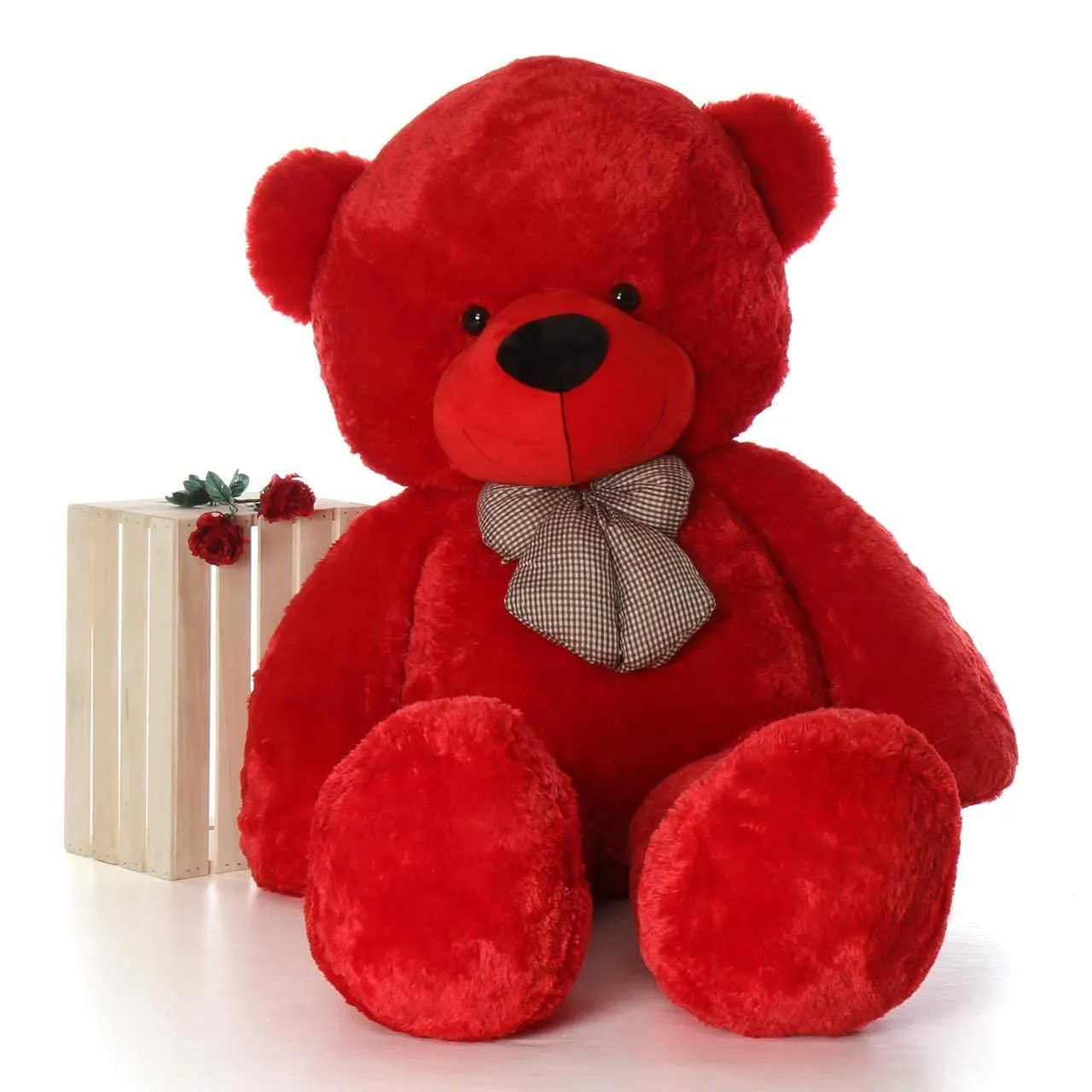 AVSHUB Teddy Bear for Girl Cute Toys Birthday Gift for Girls, Boyfriend, Husband, Wedding, for Couple Special Home Decorative Decoration, (3 Feet) (Red) Valentine Day