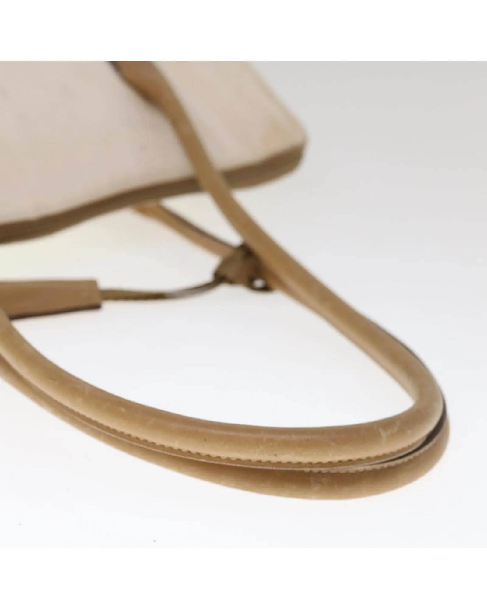 Beige Nylon Shoulder Bag with 30cm Drop - Italian Made