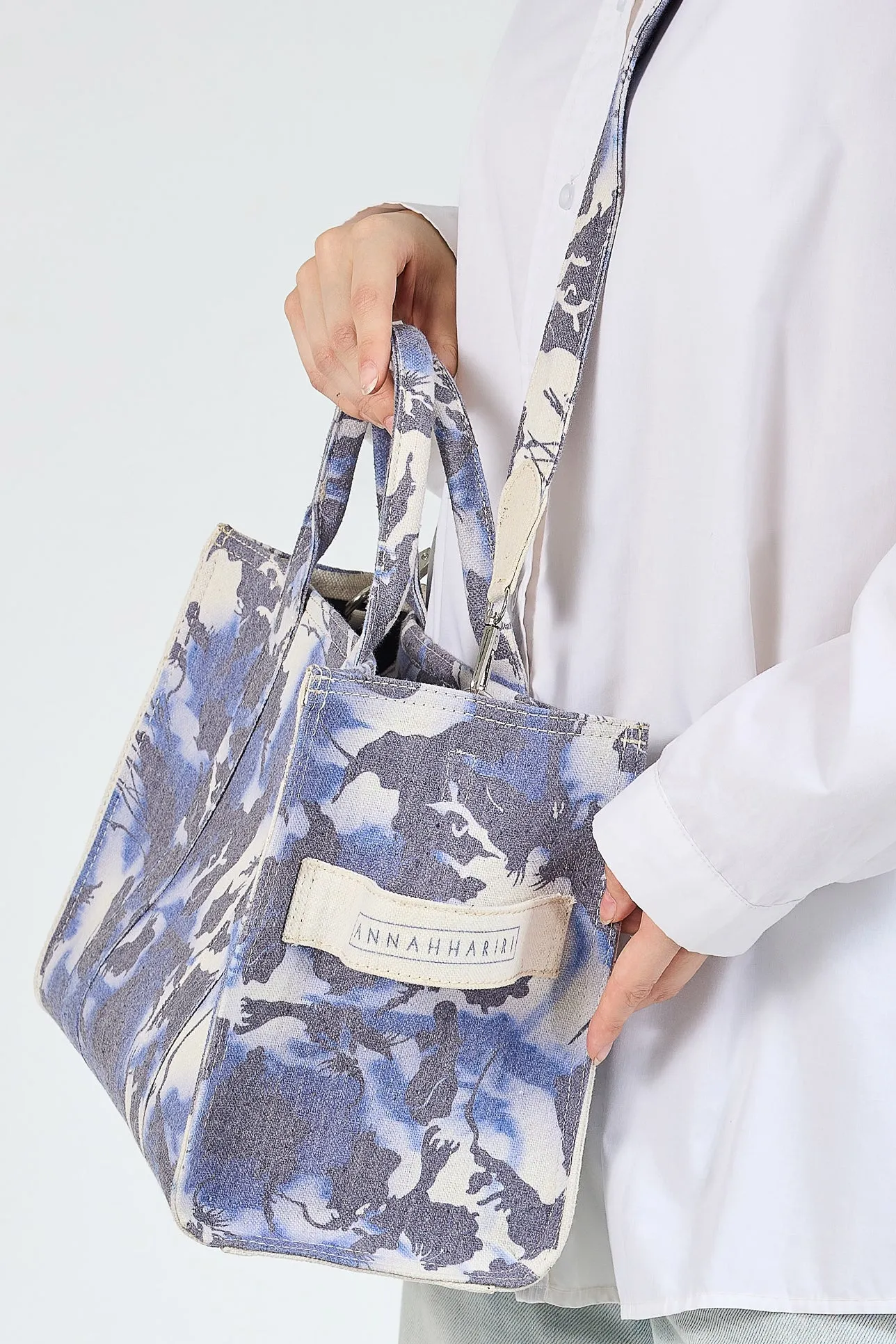 Blue Mist Canvas Tote Bag - Modesty Dress Essential Accessory