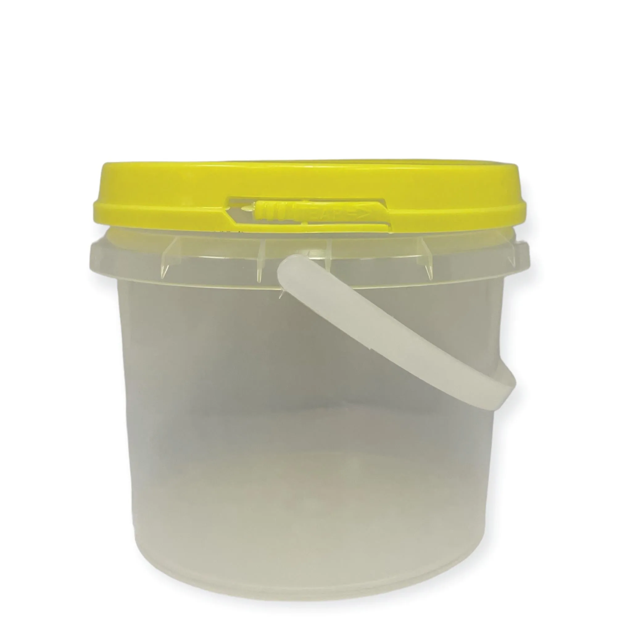 Bulk 10x Honey Bucket with Lid - 0.8L 1.2L 2.2L Clear Tamper Proof Plastic Tub