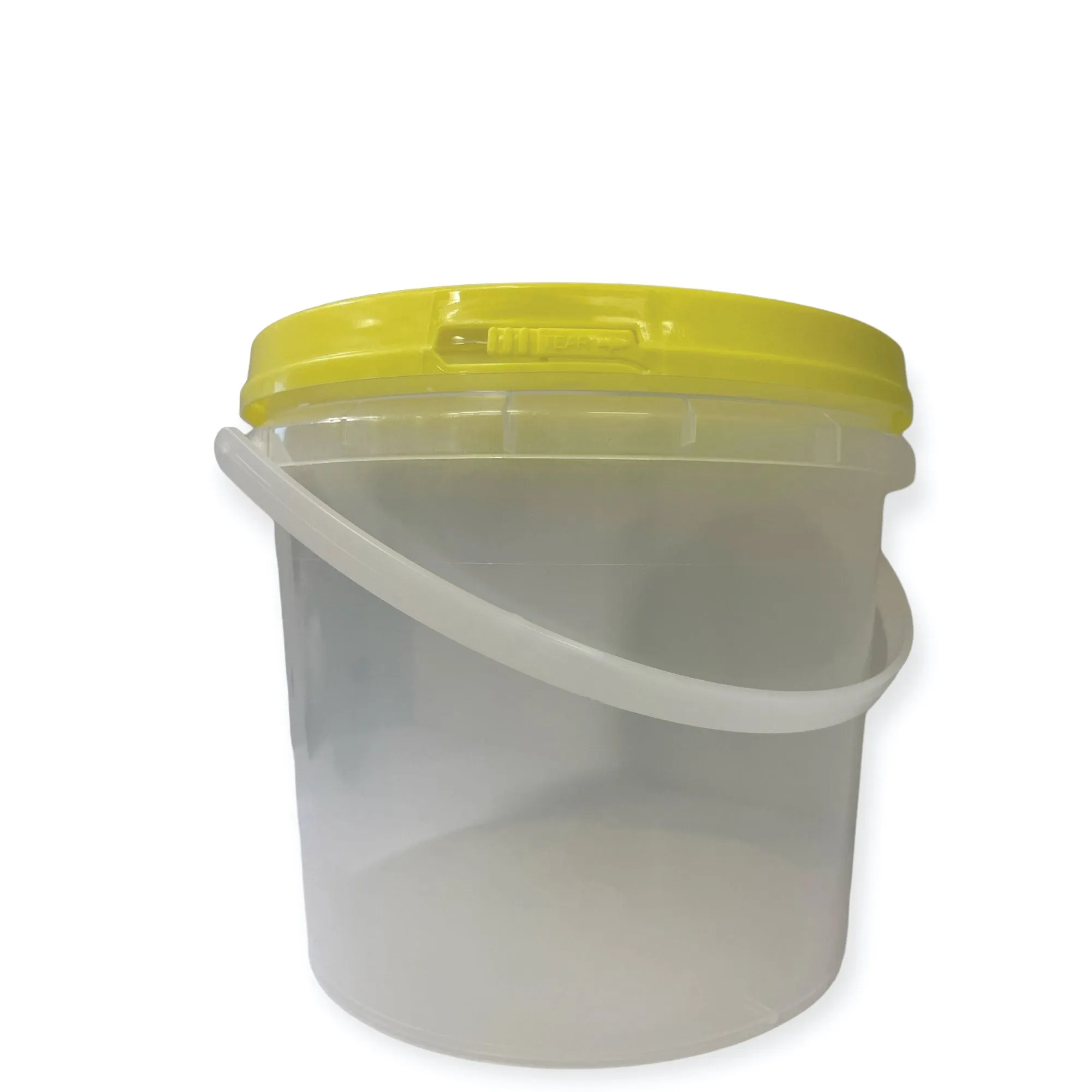 Bulk 10x Honey Bucket with Lid - 0.8L 1.2L 2.2L Clear Tamper Proof Plastic Tub