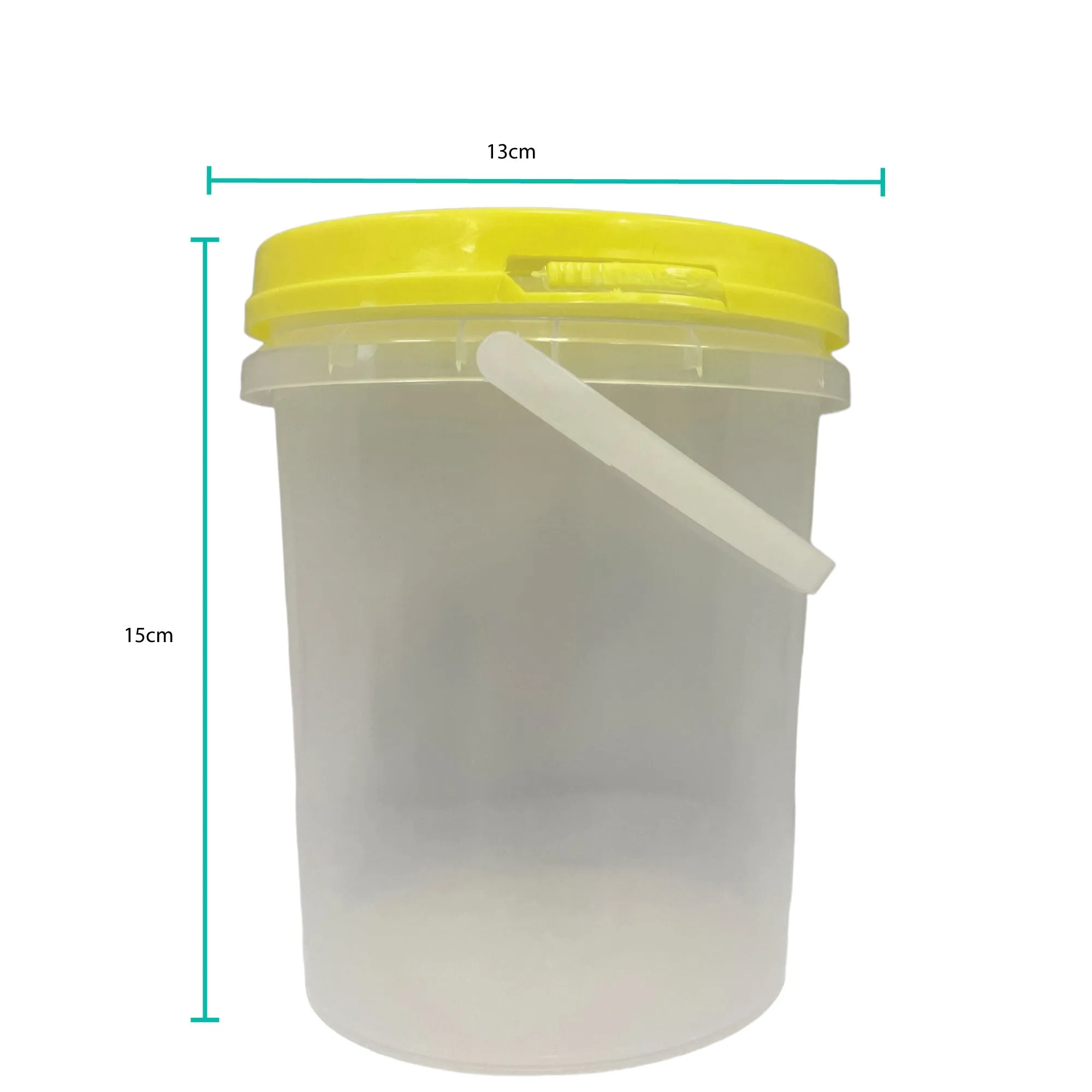 Bulk 10x Honey Bucket with Lid - 0.8L 1.2L 2.2L Clear Tamper Proof Plastic Tub