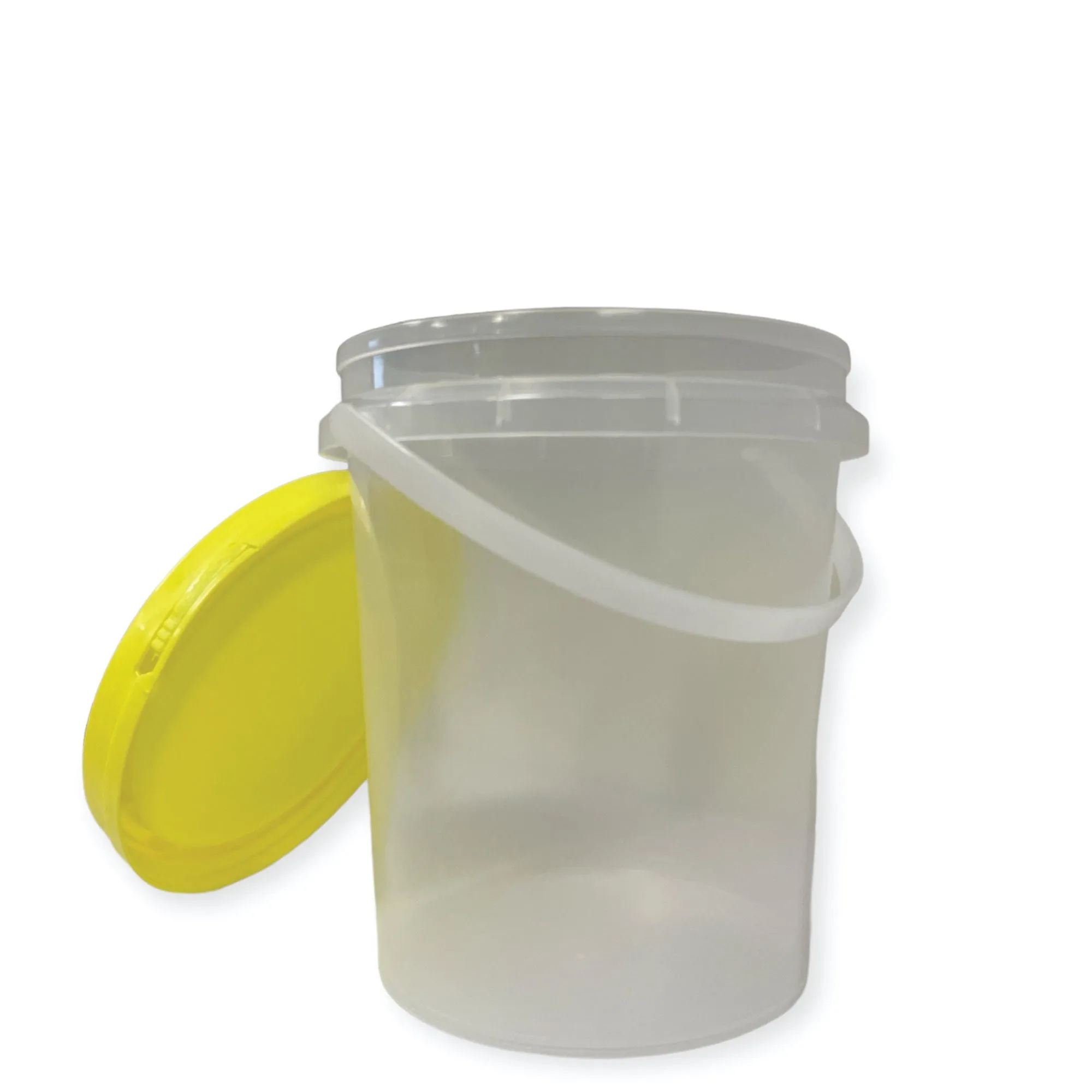 Bulk 10x Honey Bucket with Lid - 0.8L 1.2L 2.2L Clear Tamper Proof Plastic Tub