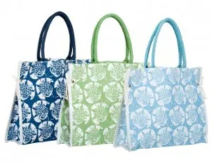 burlap / jute flower tote bag Case of 12