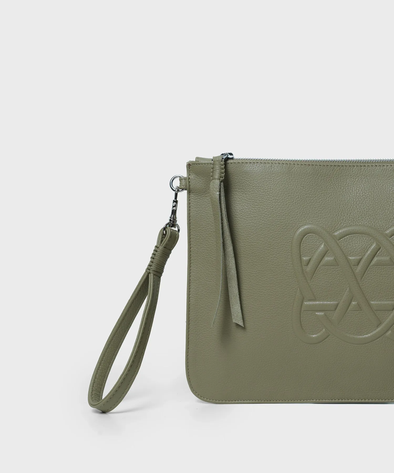 Cc Pochette Grained Leather Kiwi