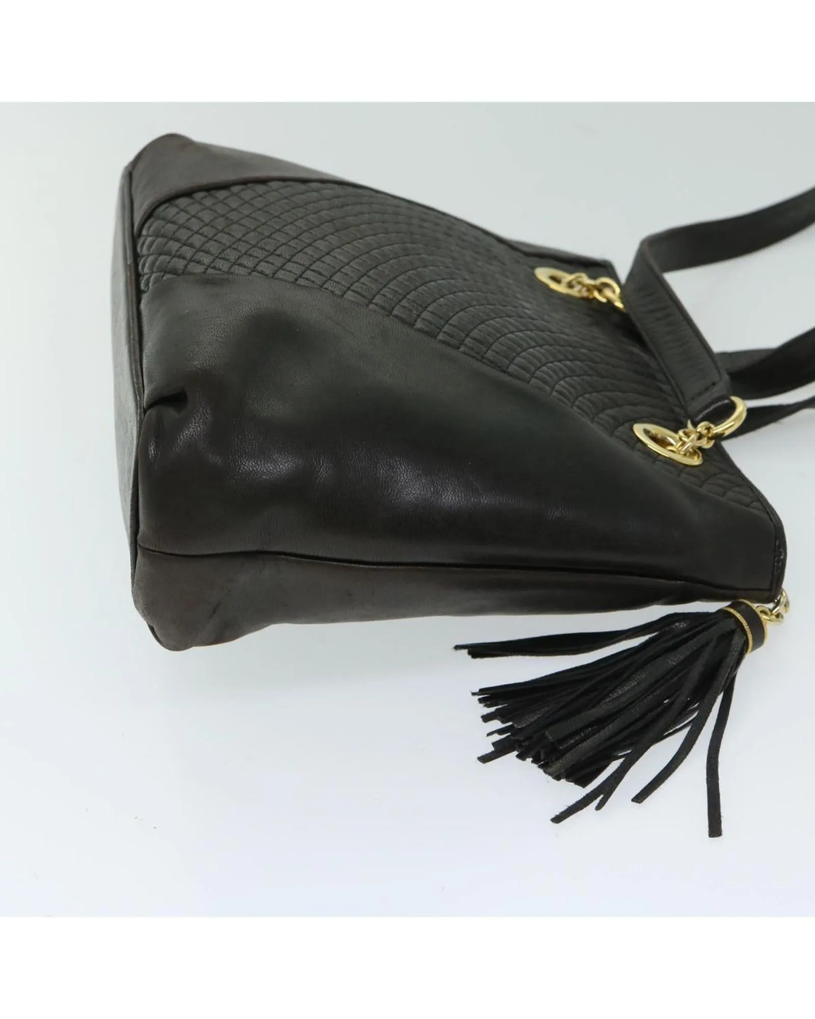 Chain Shoulder Bag in Black Leather by BALLY