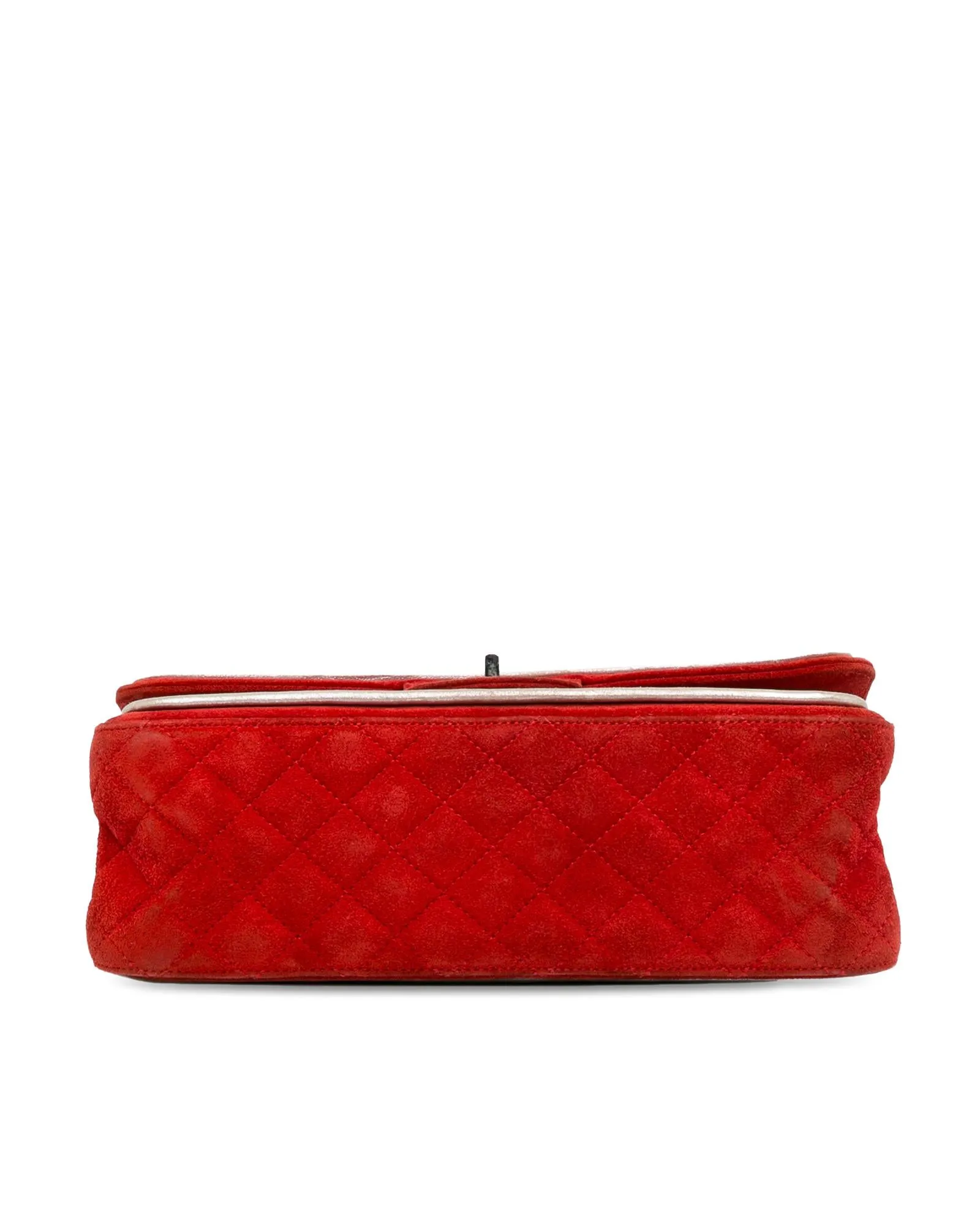 Chanel Classic Double Flap Shoulder Bag in Red Suede