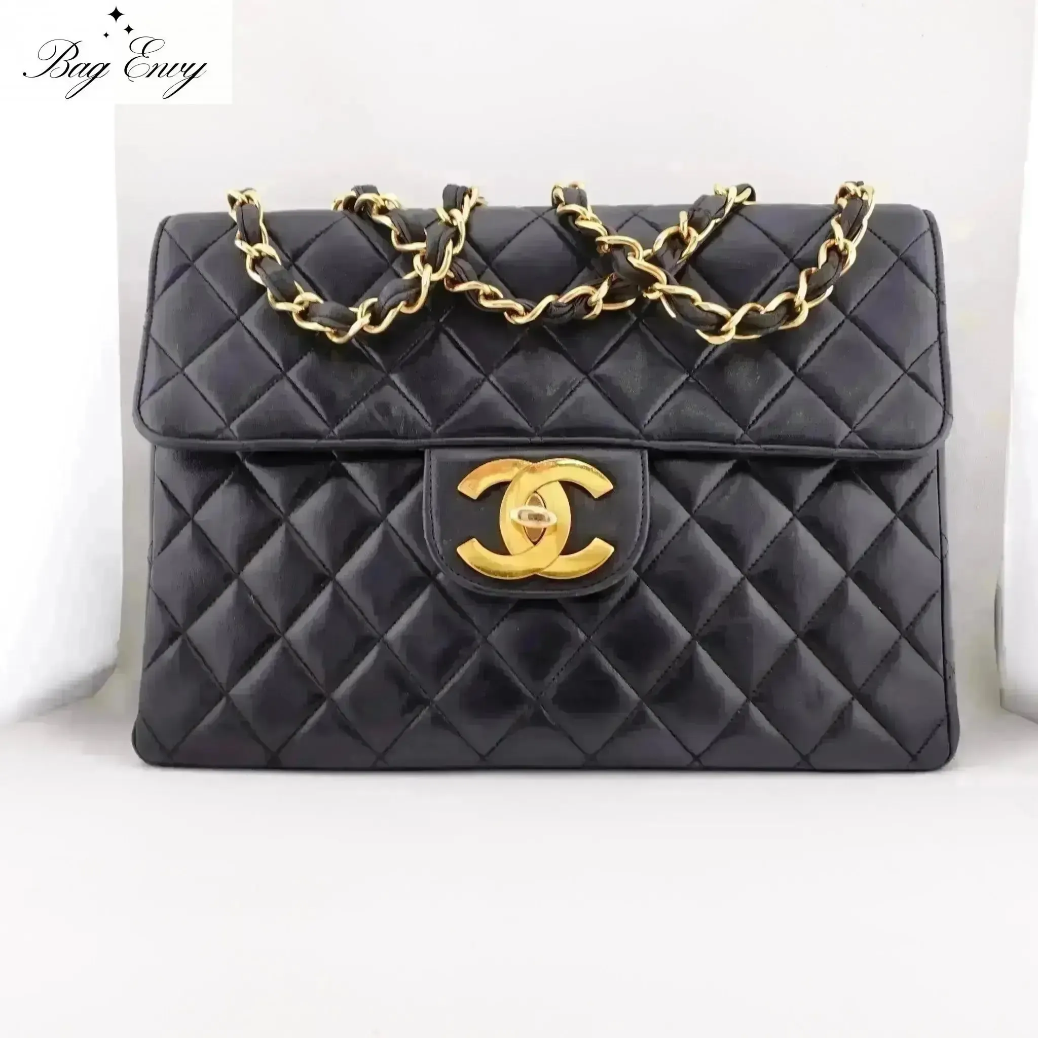 CHANEL Lambskin Jumbo 30 Classic Single Flap Bag