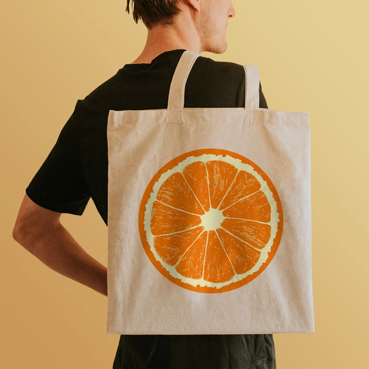 Citrus Fruit Slices Large Canvas Tote Grocery Totes - 4 To Choose From