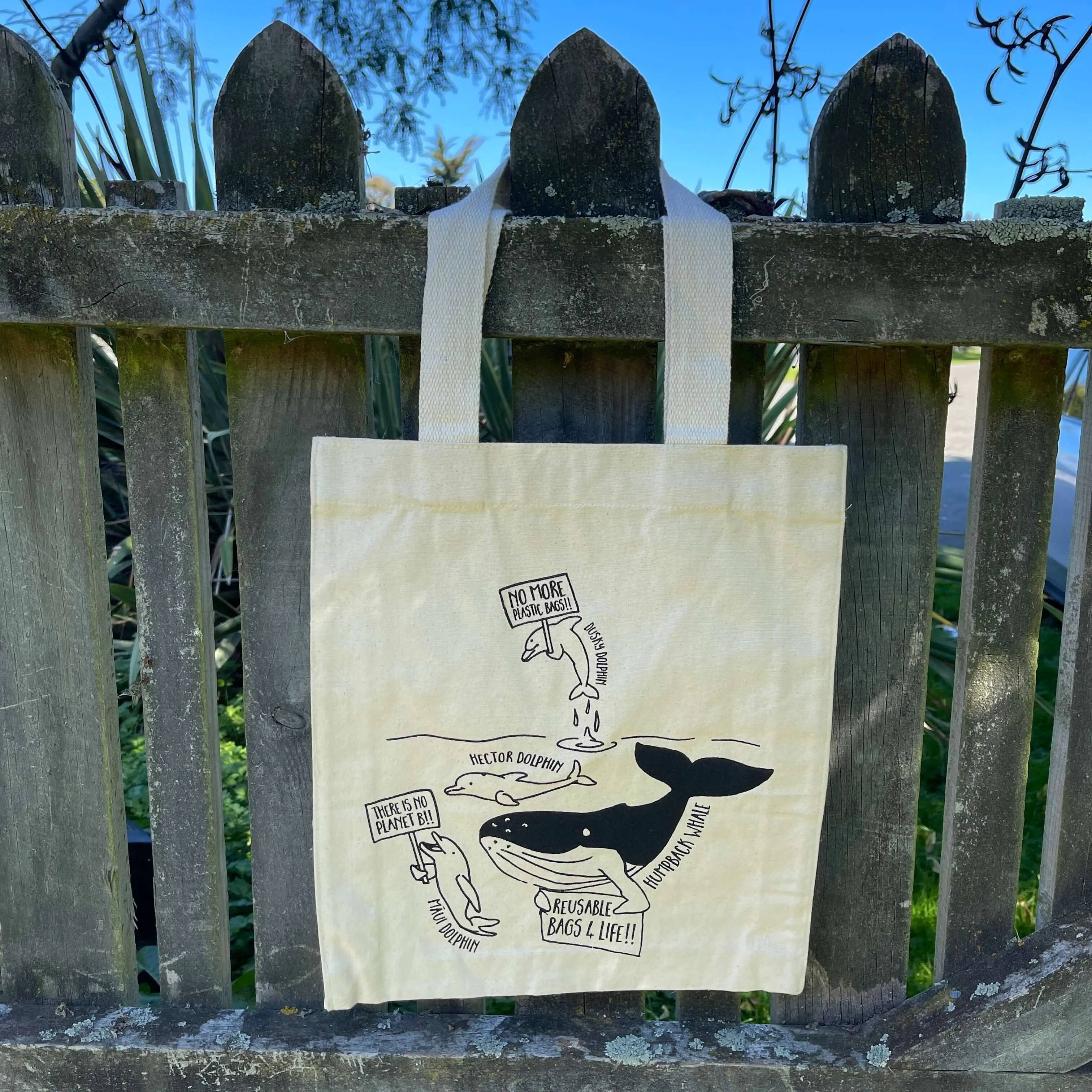 Coromandel Canvas Tote - Dolphin and Whale