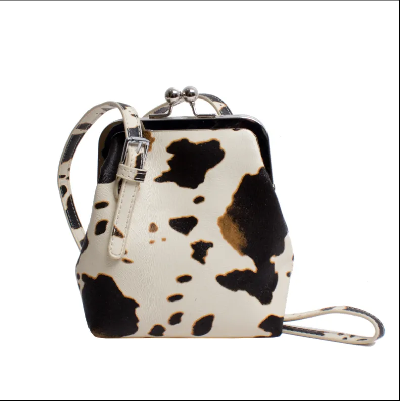 Cute Cow Clip Portable Messenger Female Bag