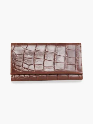 Debre Croc-Embossed Wallet