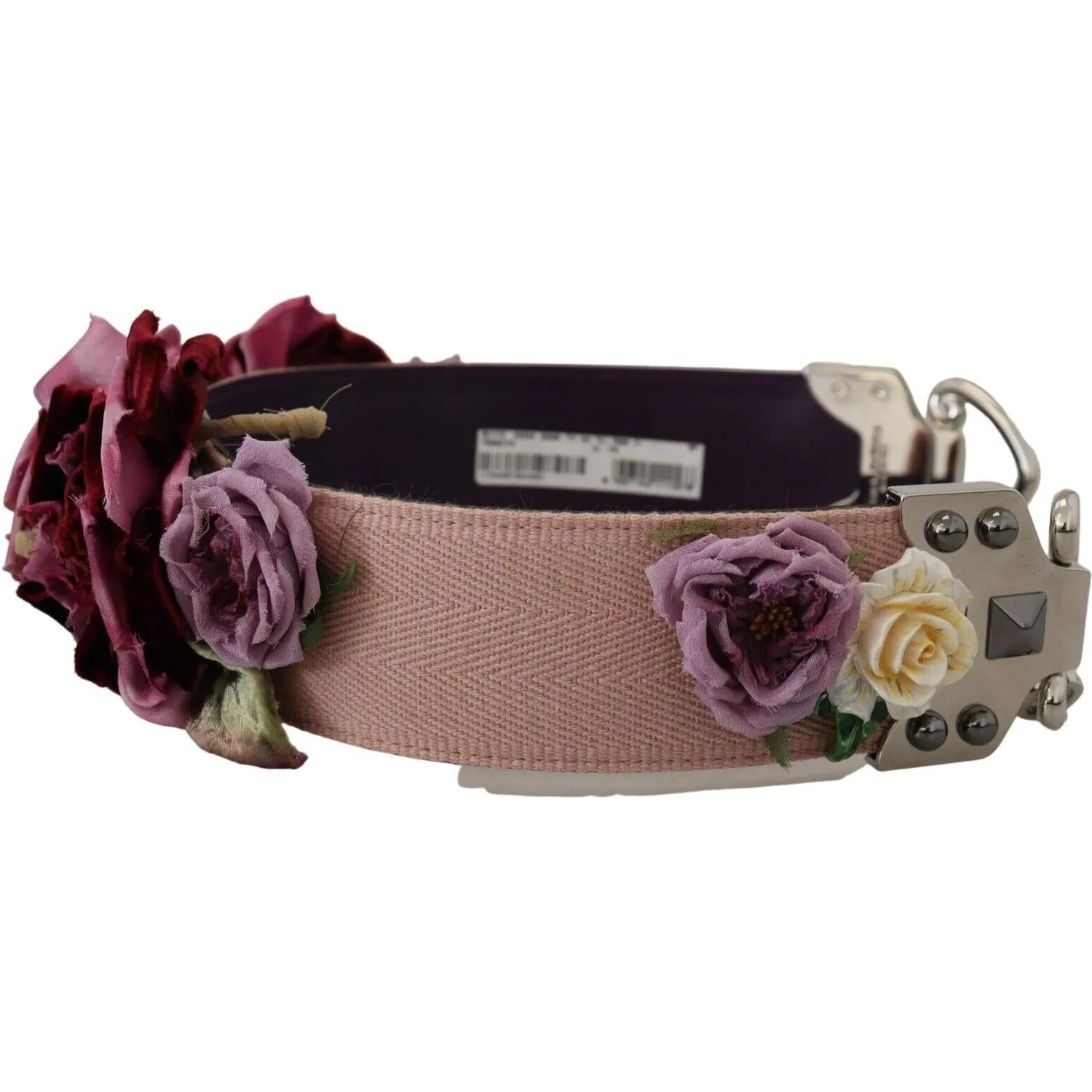 Dolce & Gabbana Beige Floral Leather Shoulder Strap Accessory