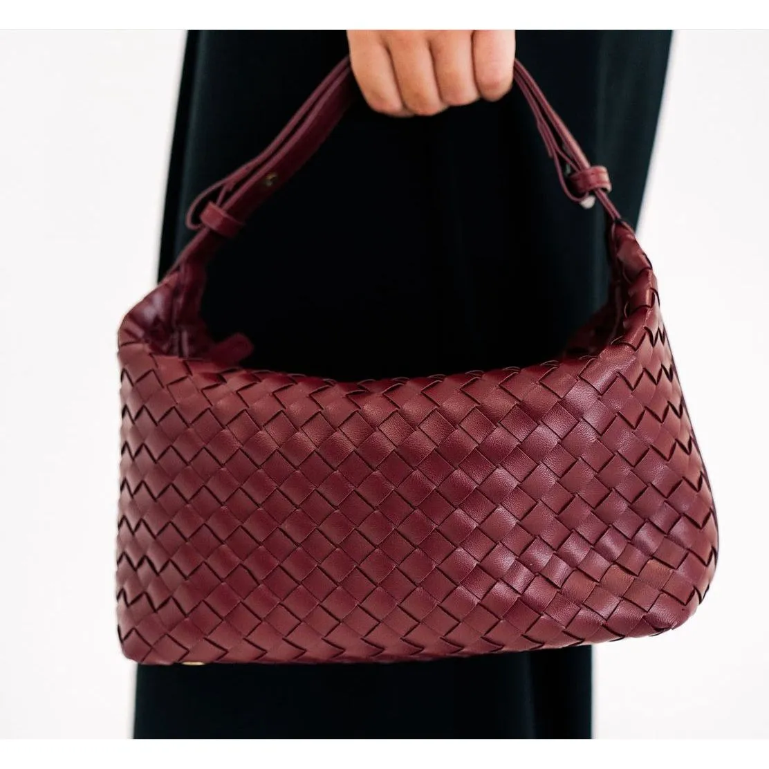 Elise Burgundy Small Shoulder BC Bag