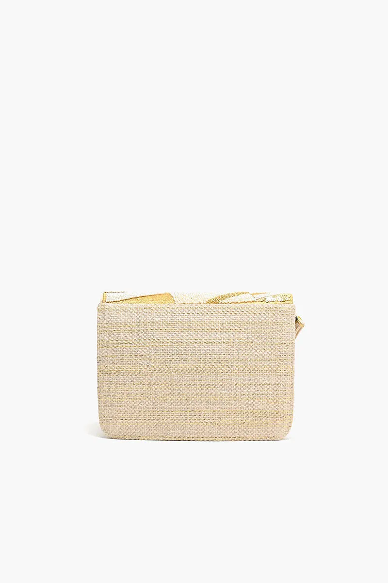 Embellished Messenger Crossbody-Gold Wave