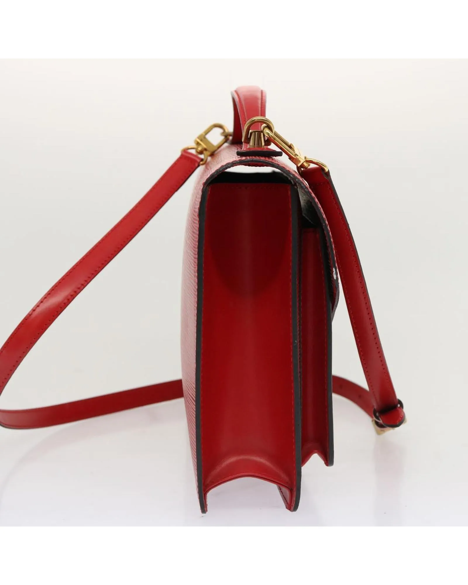 Epi Leather Monceau Handbag - Red