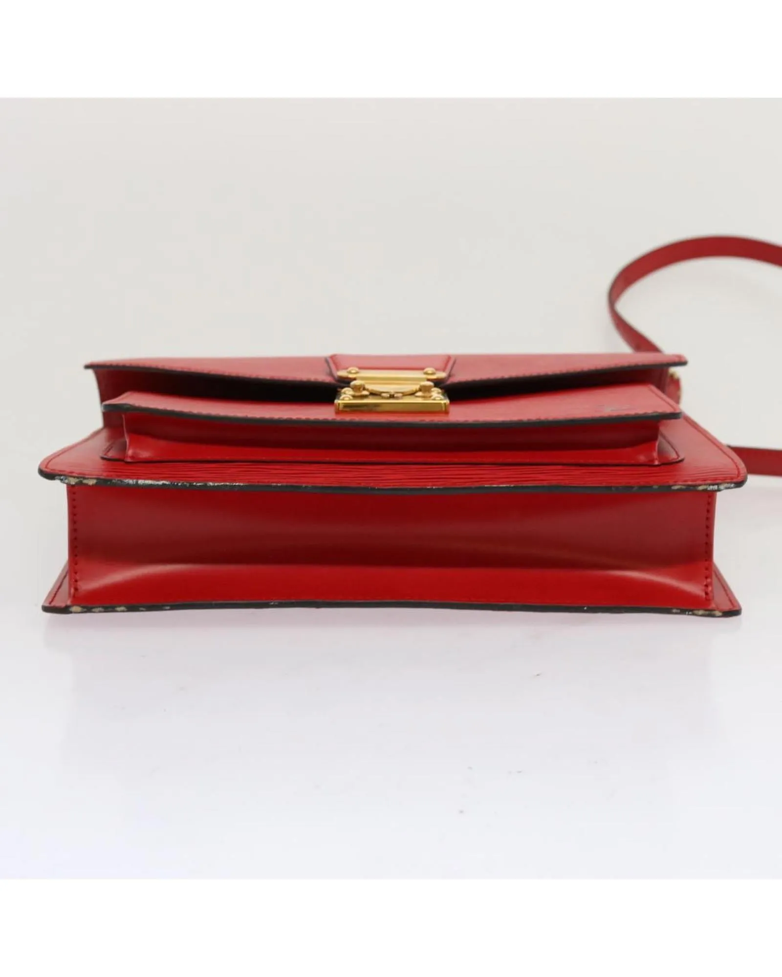 Epi Leather Monceau Handbag - Red