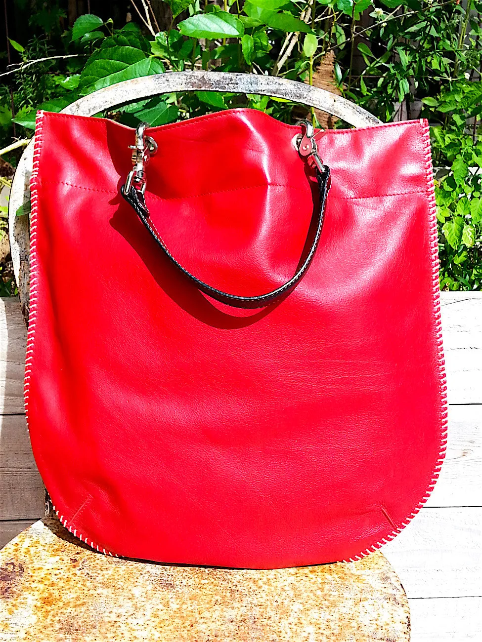 Flat Tote Nappa Leather