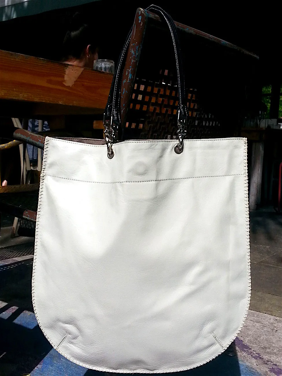 Flat Tote Nappa Leather