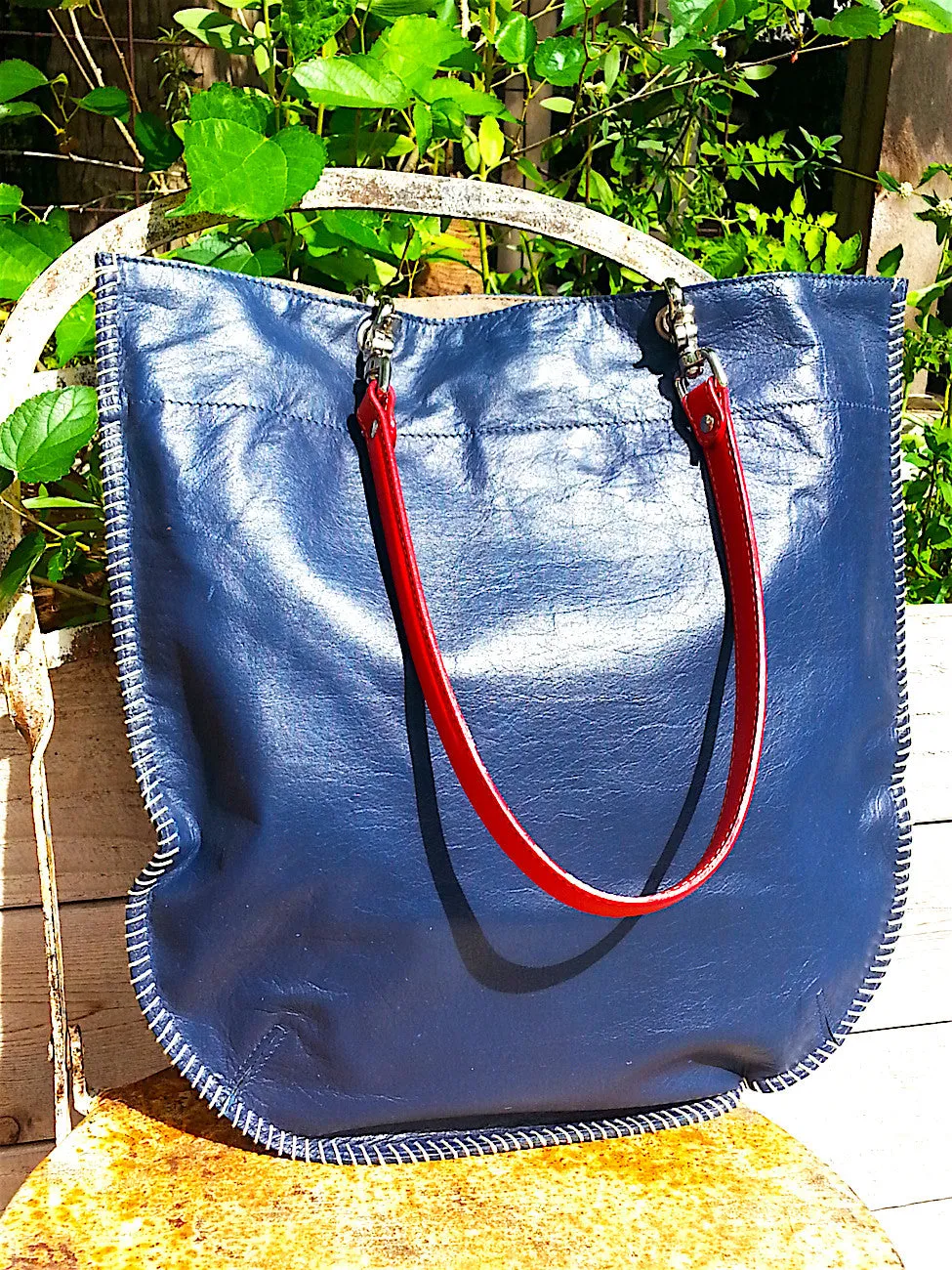 Flat Tote Nappa Leather