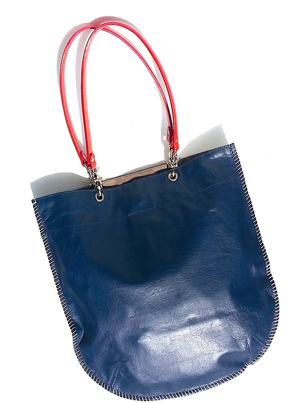 Flat Tote Nappa Leather