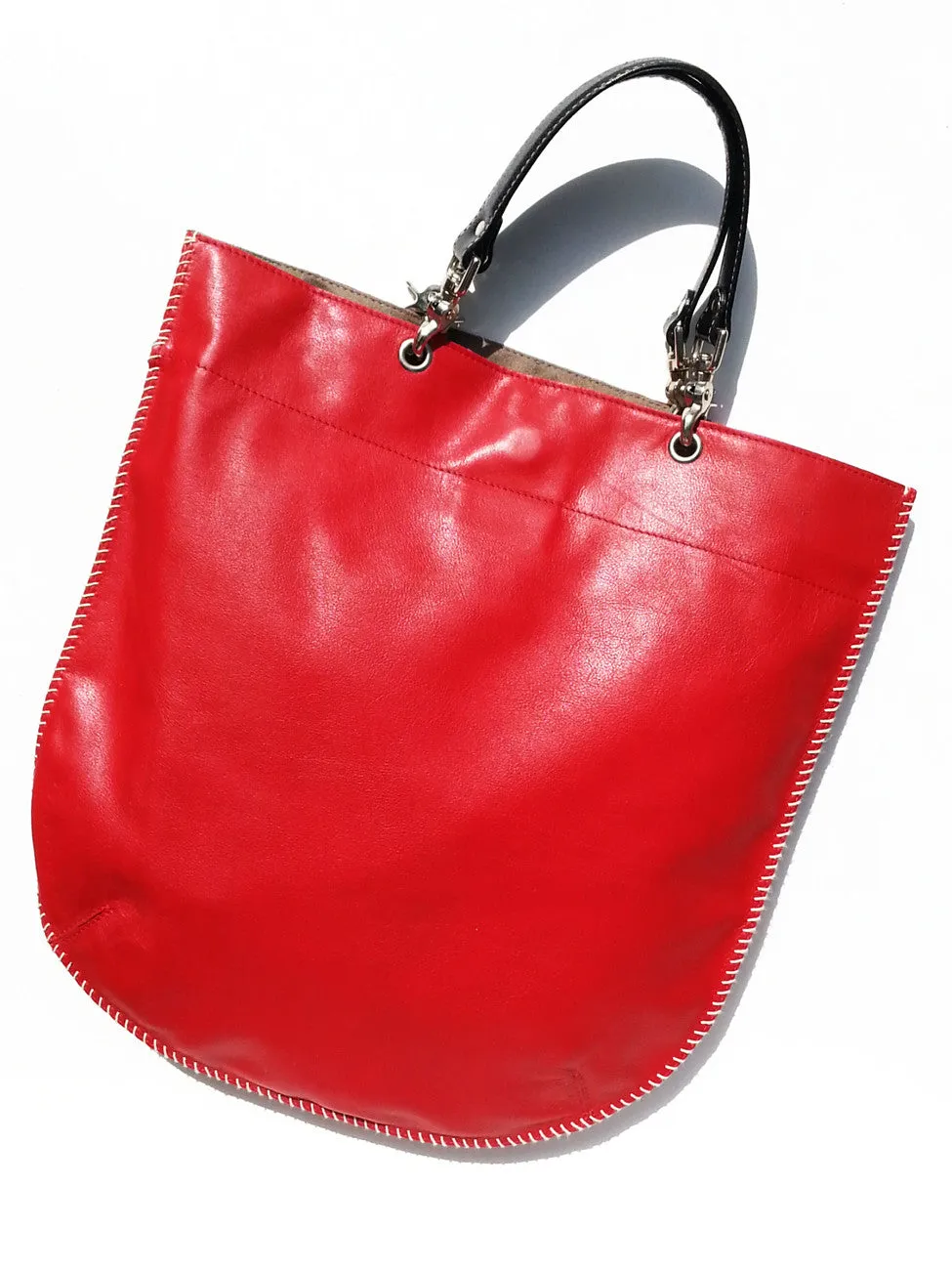 Flat Tote Nappa Leather