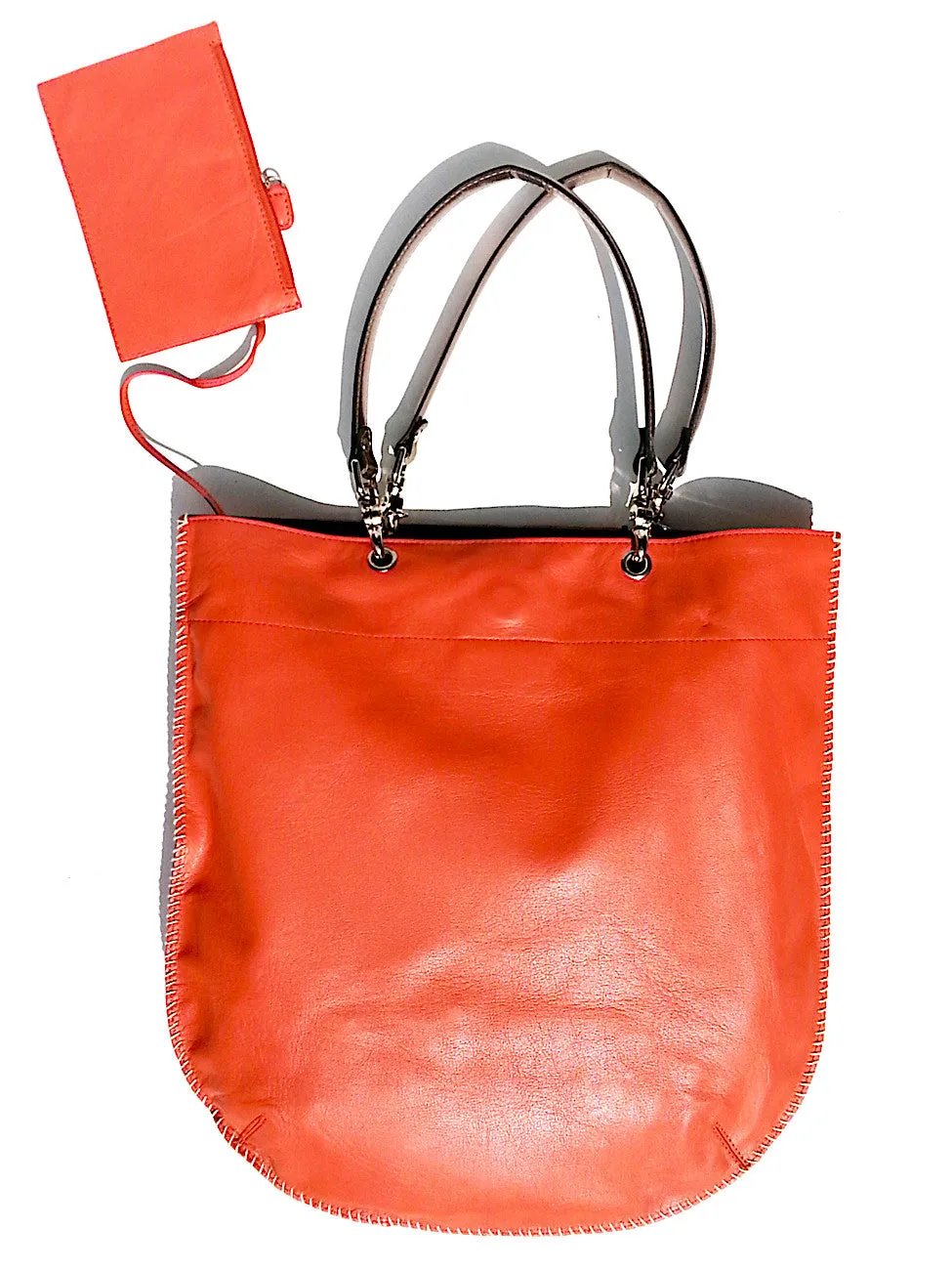 Flat Tote Nappa Leather