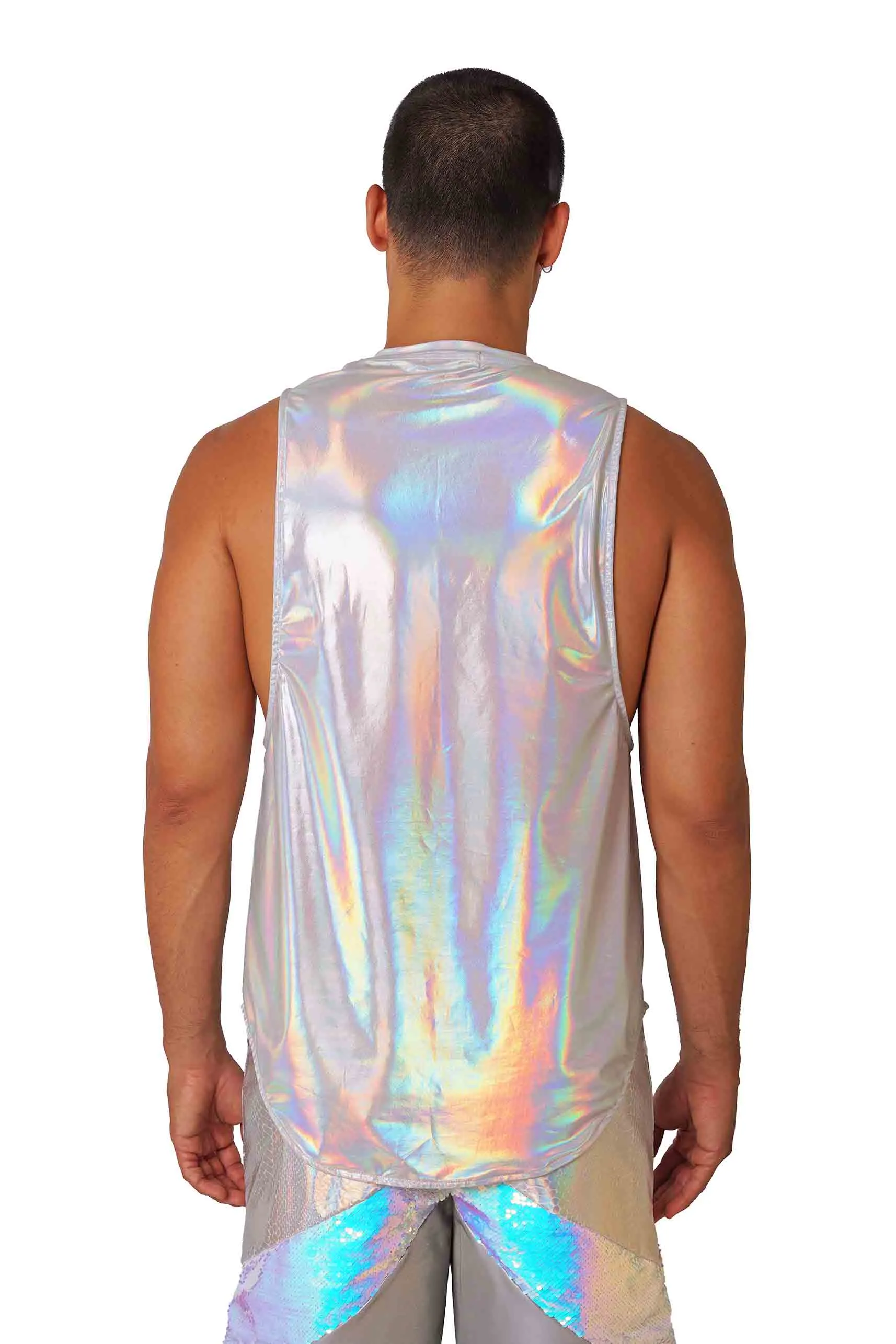 Frosted Drop Arm Tank Top