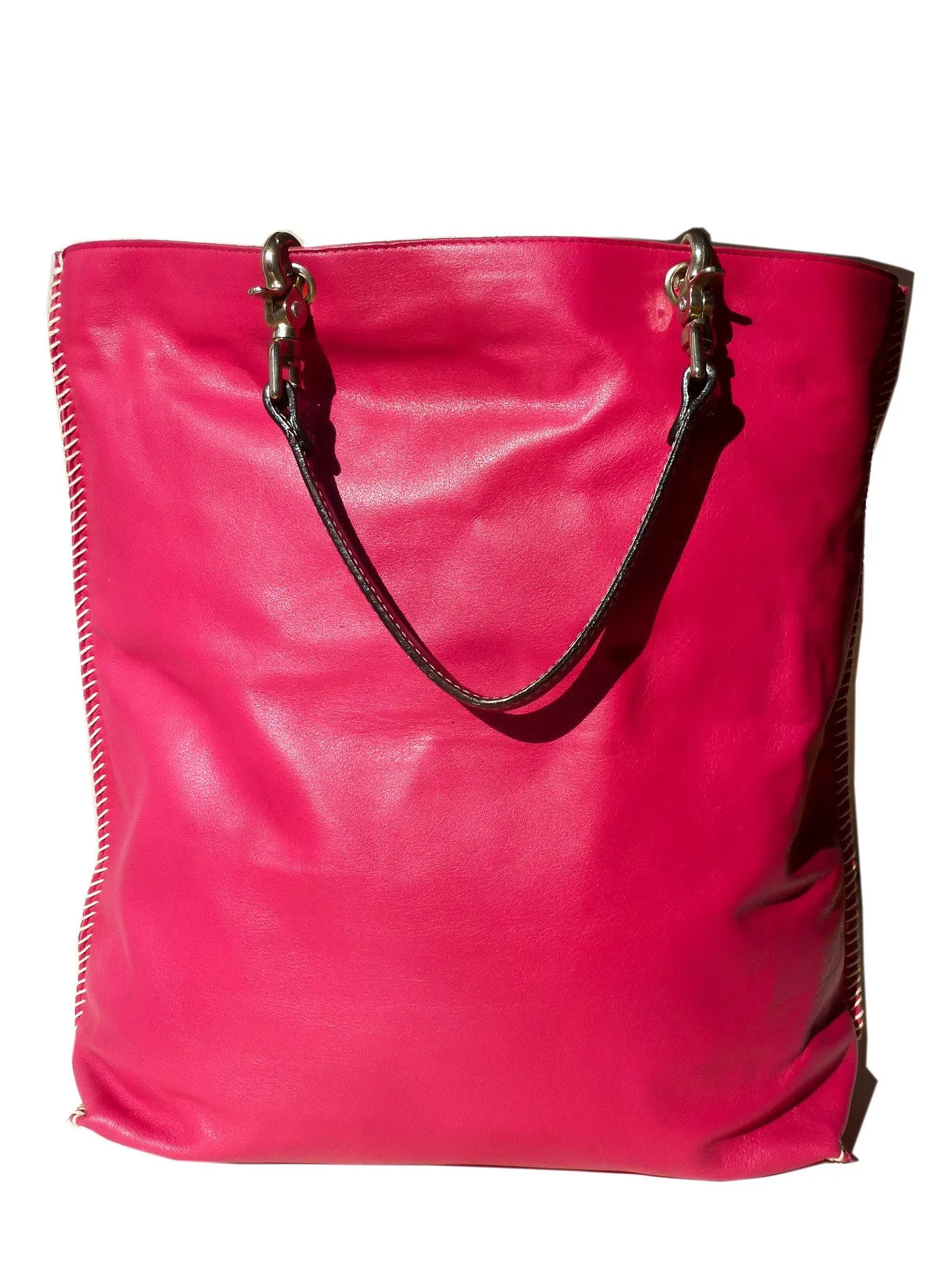 Gajumbo Tote Bag Napa Leather Fuchsia