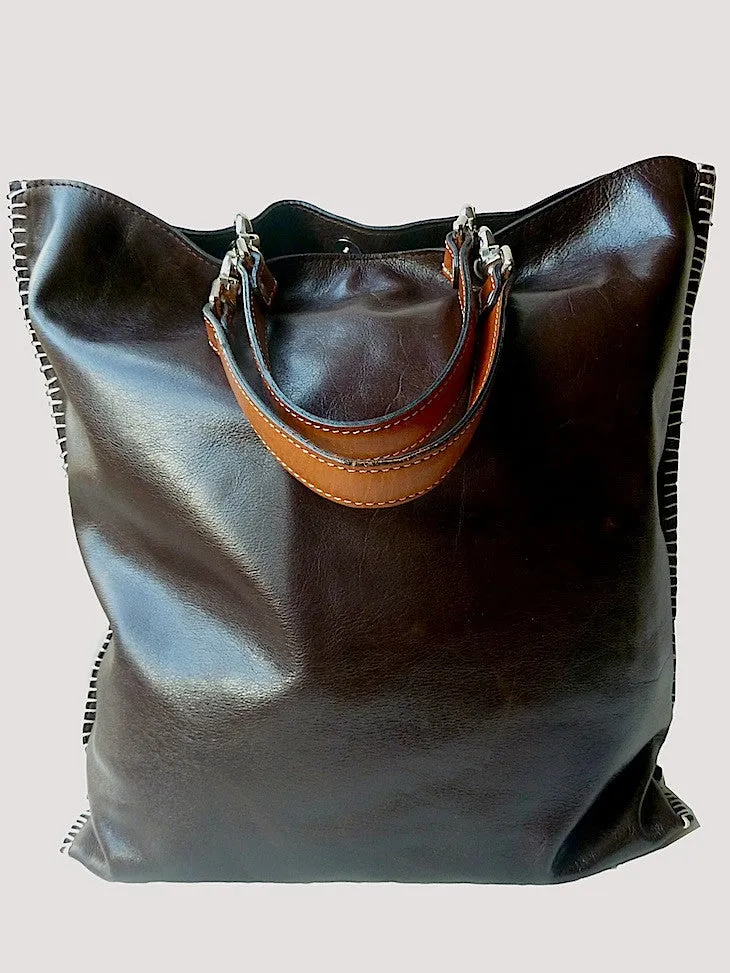 Gajumbo Tote Bag Napa Leather Saffron