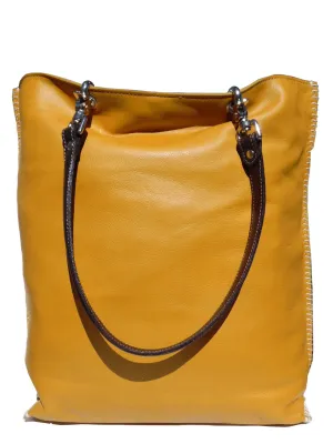 Gajumbo Tote Bag Napa Leather Saffron