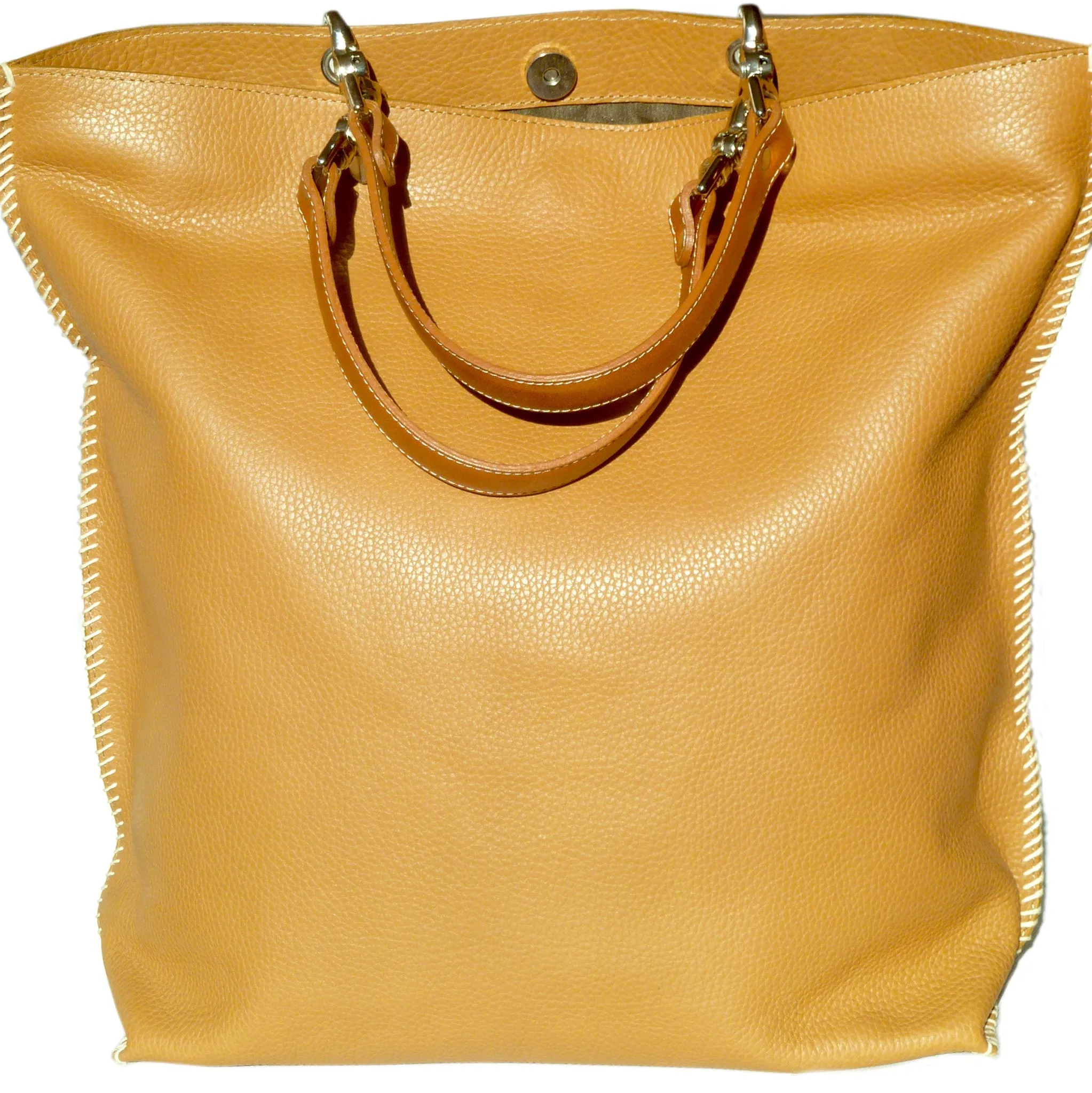 Gajumbo Tote Bag Pebble Grain Leather Tan