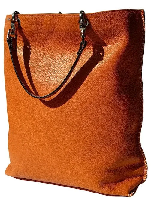 Gajumbo Tote Bag Pebble Grain Leather Tan