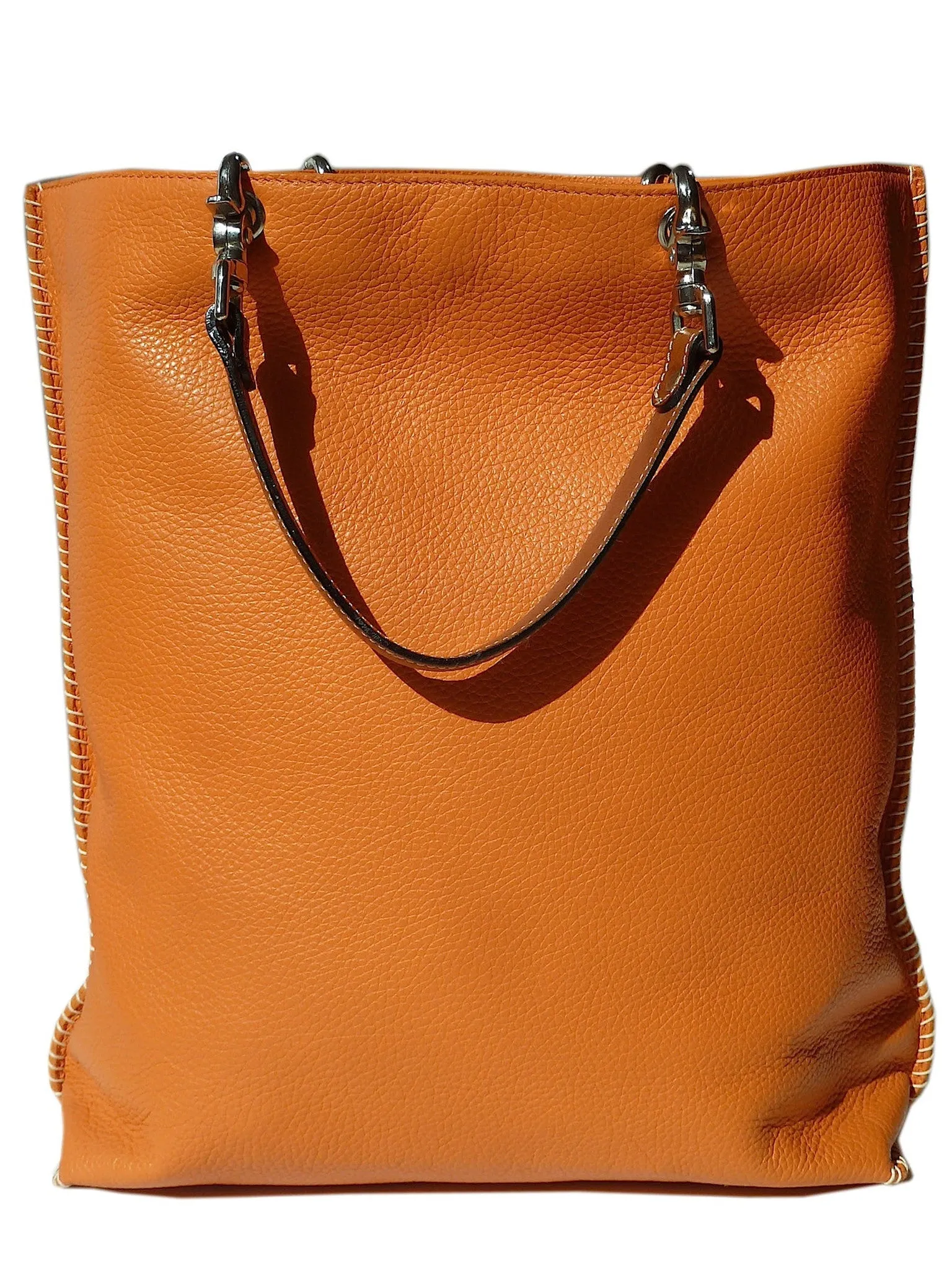 Gajumbo Tote Bag Pebble Grain Leather Tan