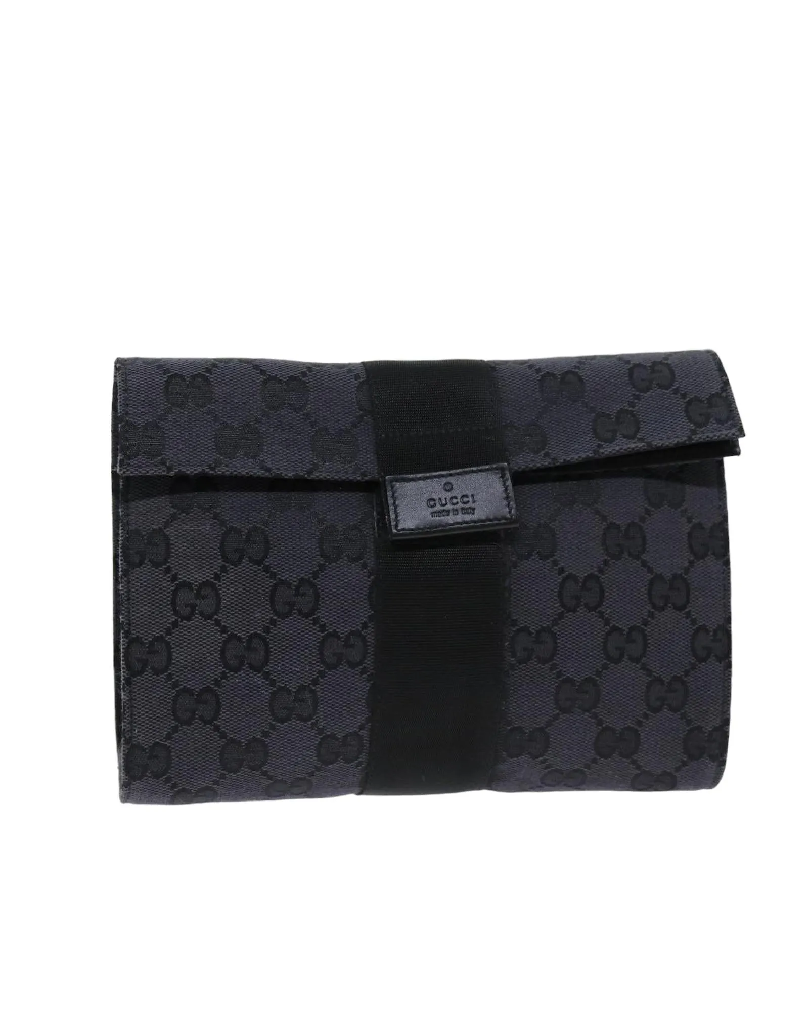 GG Canvas Clutch Bag in Black - Italian Made