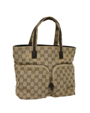 GG Canvas Hand Bag in Beige Canvas