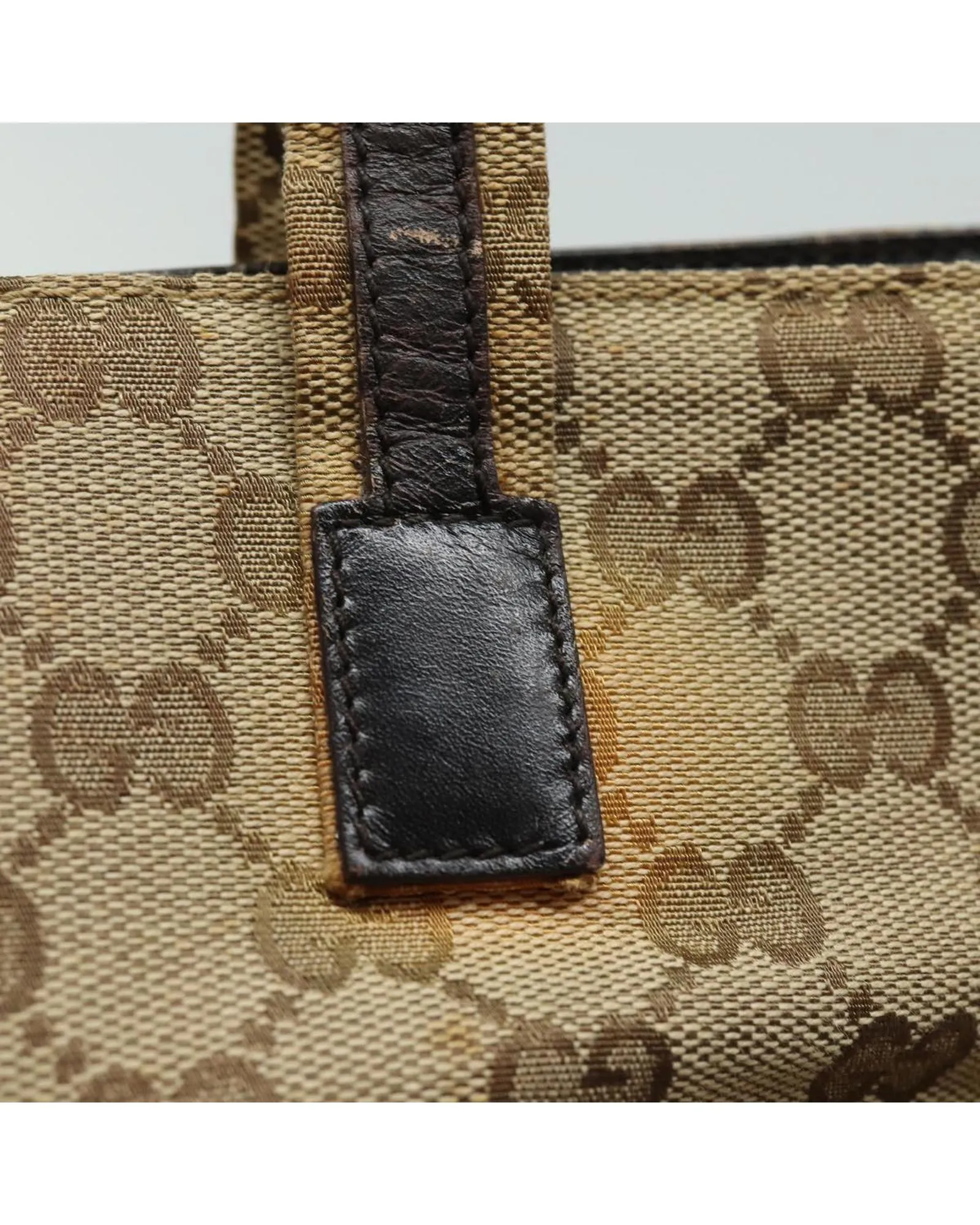 GG Canvas Hand Bag in Beige Canvas