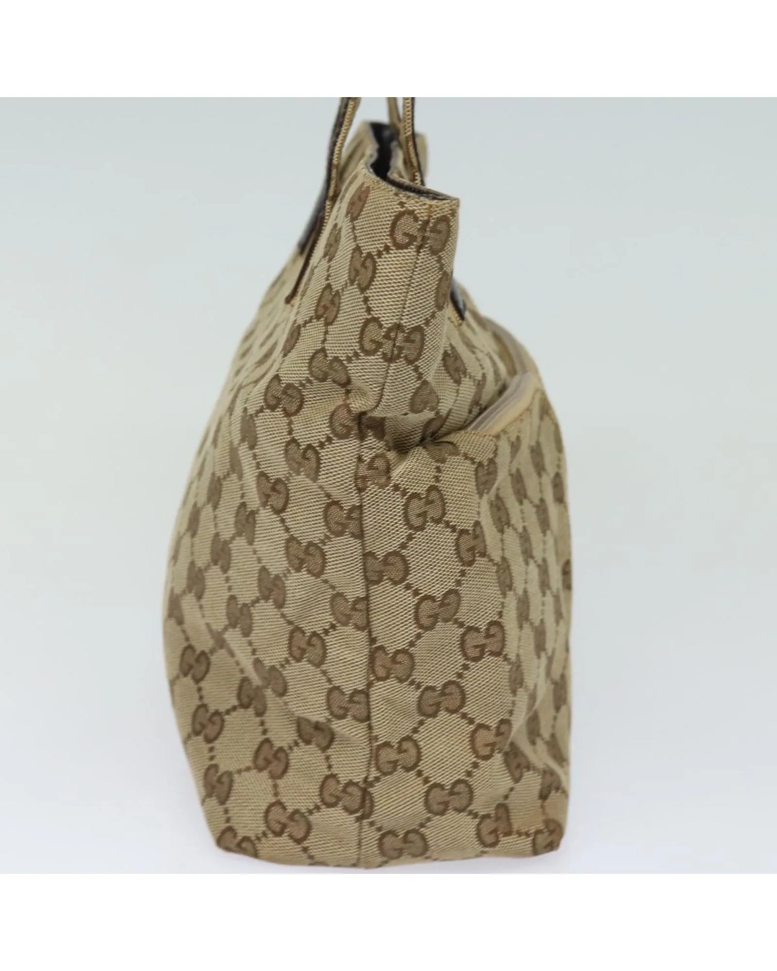 GG Canvas Hand Bag in Beige Canvas