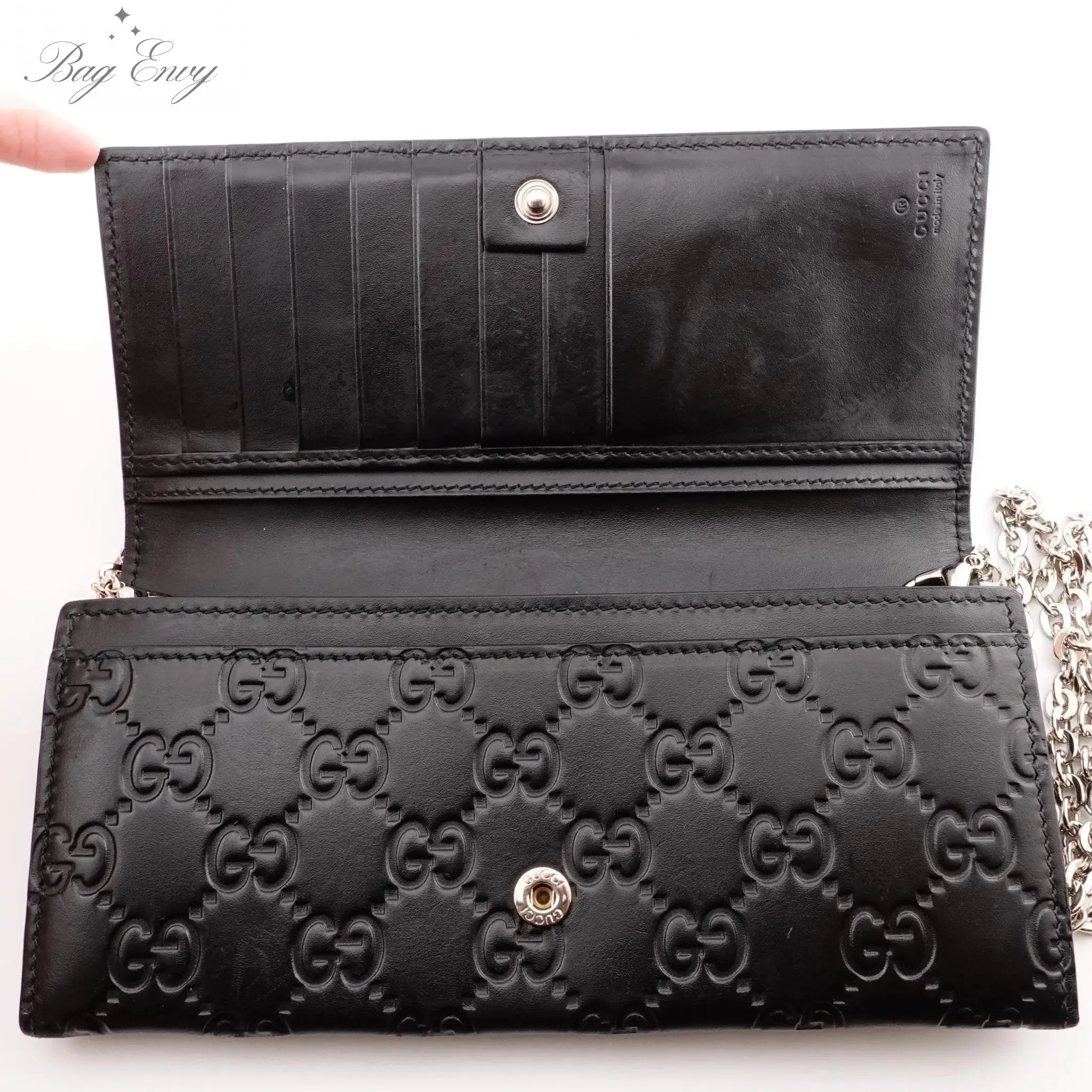 GUCCI Guccissima Leather Wallet On Chain