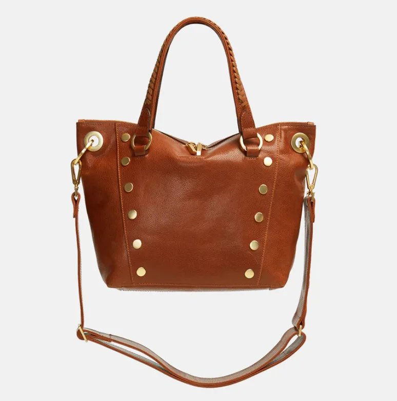 Hammitt Daniel Medium Satchel Bag in Manzanita Tan/Brushed Gold